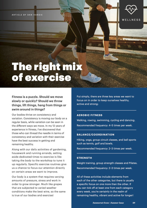 The right mix of exercise